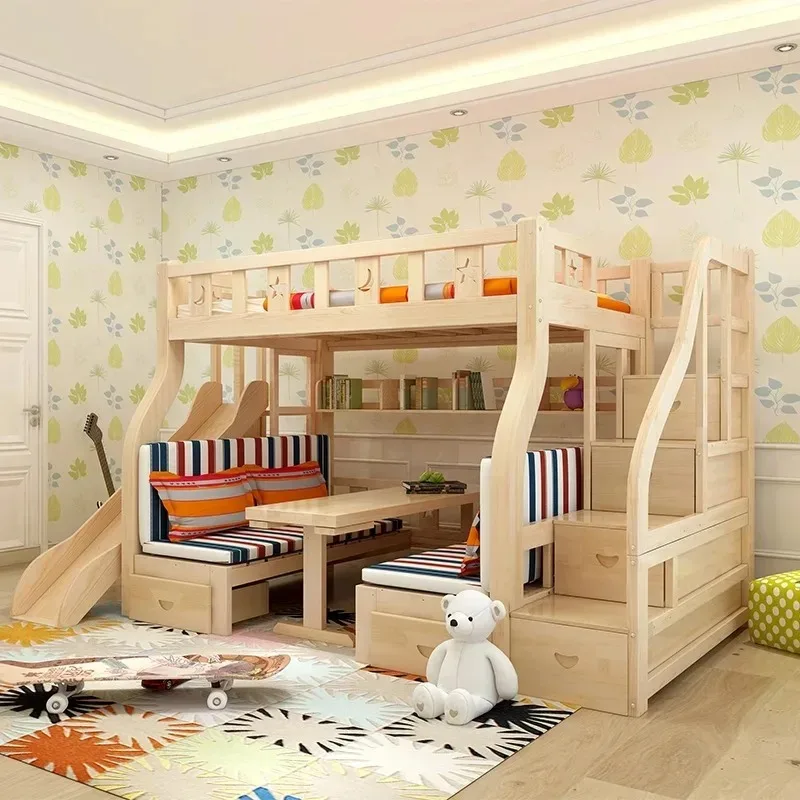 Children Furniture Child Bunk Bed With Slide for Kids Bedroom Set 2 Floor Wooden Loft Bed Modern 1 Set Slide, Storage Drawer
Children Furniture Child Bunk Bed With Slide for Kids Bedroom Set 2 Floor Wooden Loft Bed Modern 1 Set Slide, Storage Drawer