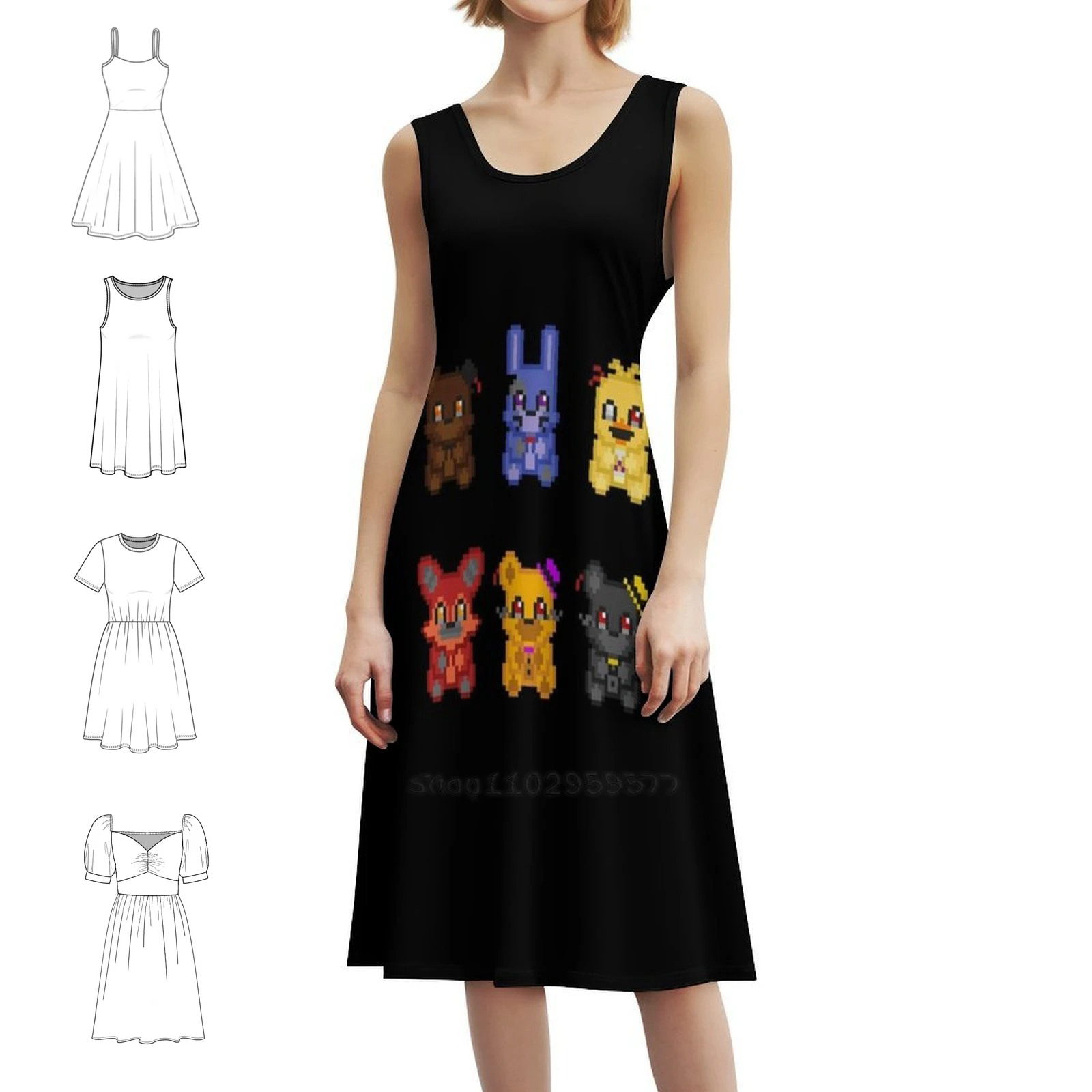 Fnaf 4-комплектное женское элегантное праздничное платье трапециевидной формы с короткими/длинными/опциями без рукавов Fnaf 4 Five Nights At Five Nights
Fnaf 4-комплектное женское элегантное праздничное платье трапециевидной формы с короткими/длинными/опциями без рукавов Fnaf 4 Five Nights At Five Nights