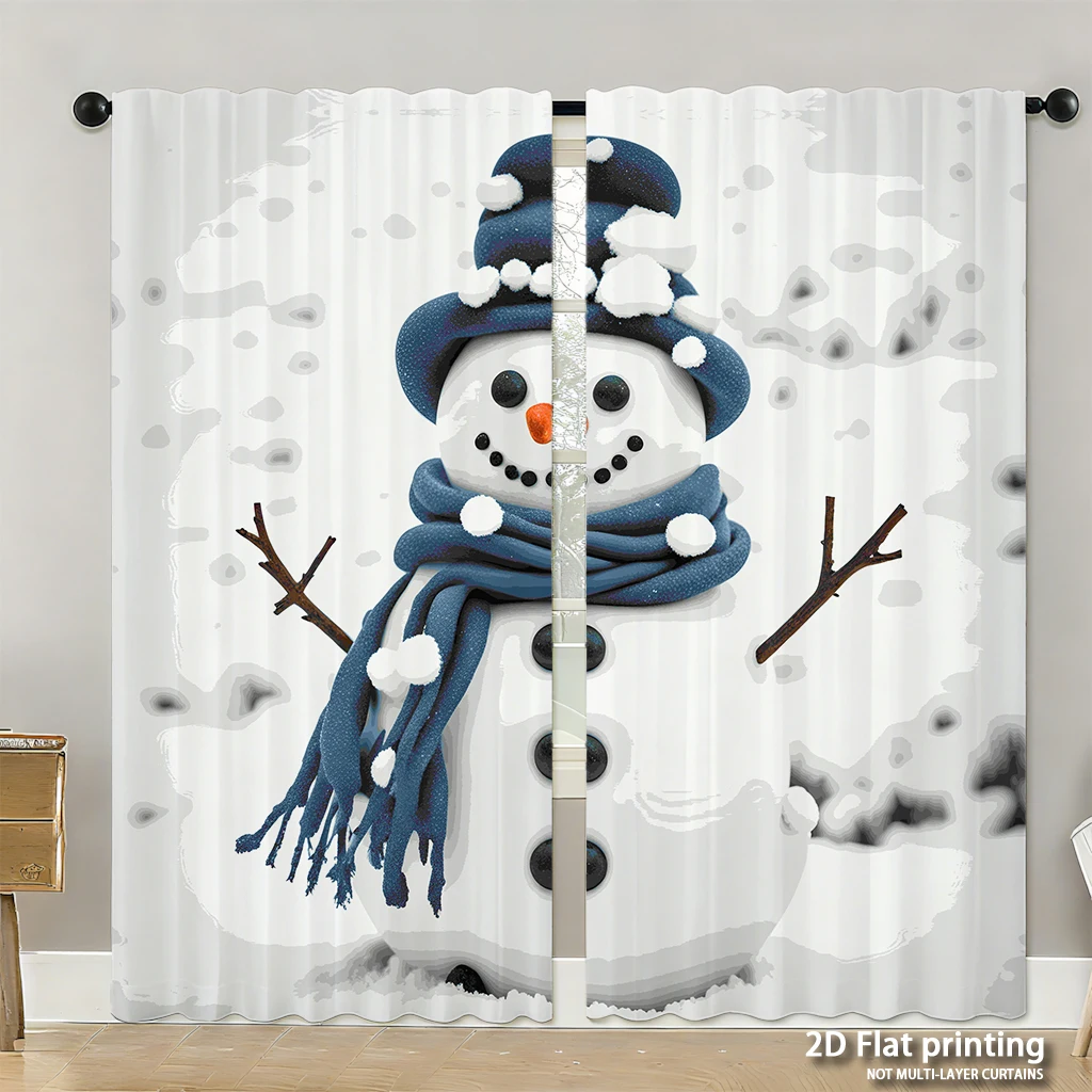 2-piece set of high-definition digital printed curtainssnowman blue winterstyle christmasdecorHome decoration style
2-piece set of high-definition digital printed curtainssnowman blue winterstyle christmasdecorHome decoration style