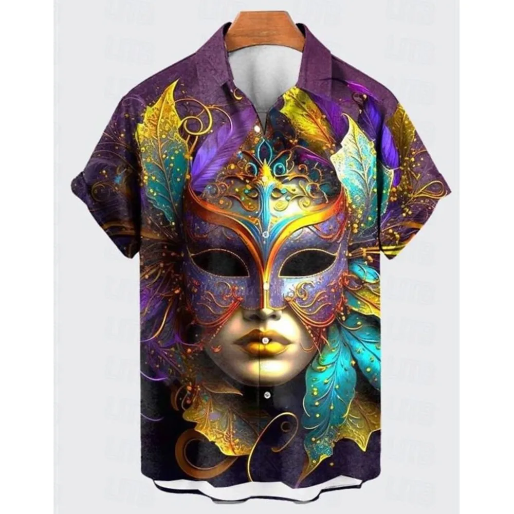 Mask Artistic Abstract Men's Shirt Daily Going out Weekend Summer Turndown Short Sleeves 4-Way Stretch Fabric Shirt Carnival
Mask Artistic Abstract Men's Shirt Daily Going out Weekend Summer Turndown Short Sleeves 4-Way Stretch Fabric Shirt Carnival