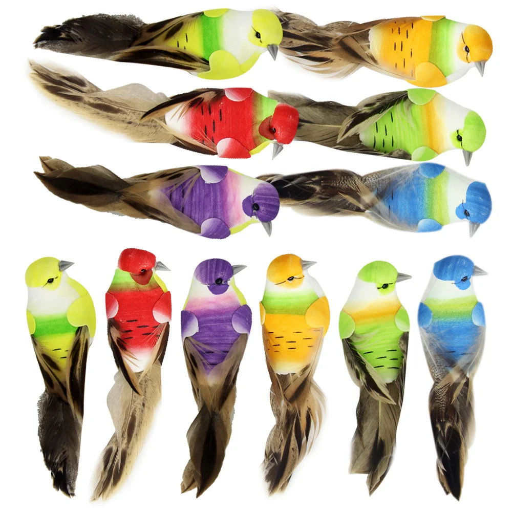 12Pcs Realistic Fake Bird Decors Durable Lightweight Miniature Garden Views Decorative Birds for Outdoor Space Spring Feeling 
12Pcs Realistic Fake Bird Decors Durable Lightweight Miniature Garden Views Decorative Birds for Outdoor Space Spring Feeling