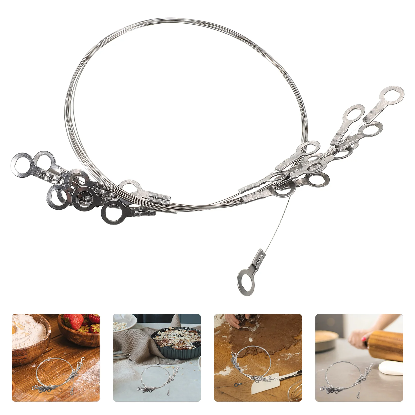 12 Pcs Cake Cutting Line Stainless Steel Wire Slicer Essential Kitchen Tool Precise Cake Cheese Wires Reusable Compatible
12 Pcs Cake Cutting Line Stainless Steel Wire Slicer Essential Kitchen Tool Precise Cake Cheese Wires Reusable Compatible