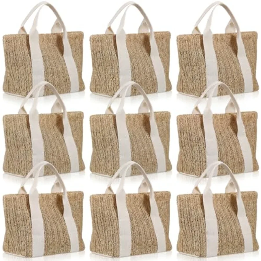 Mini Beach Straw Bags for Bachelorette Favors Burlap Tote Bag with Handle for Bridesmaid Bridal Shower Gifts
Mini Beach Straw Bags for Bachelorette Favors Burlap Tote Bag with Handle for Bridesmaid Bridal Shower Gifts