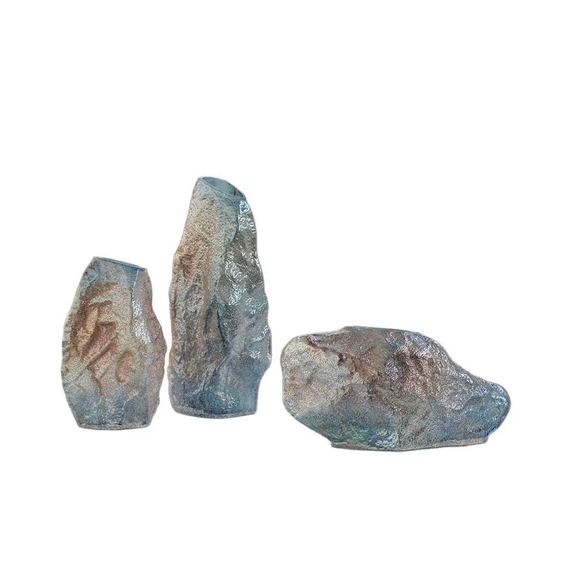 Chinese antique old landscape stone special-shaped vase, living room soft home decoration decorative glass vase
Chinese antique old landscape stone special-shaped vase, living room soft home decoration decorative glass vase