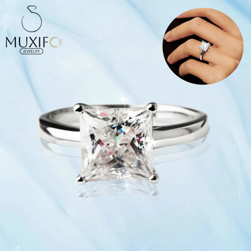 MUXIFC 1-4CT Princess Cut Moissanite Wedding Ring 925 Sterling Wedding Jewelry Gift Ladies' Engagement Ring with GRA Certificate
MUXIFC 1-4CT Princess Cut Moissanite Wedding Ring 925 Sterling Wedding Jewelry Gift Ladies' Engagement Ring with GRA Certificate