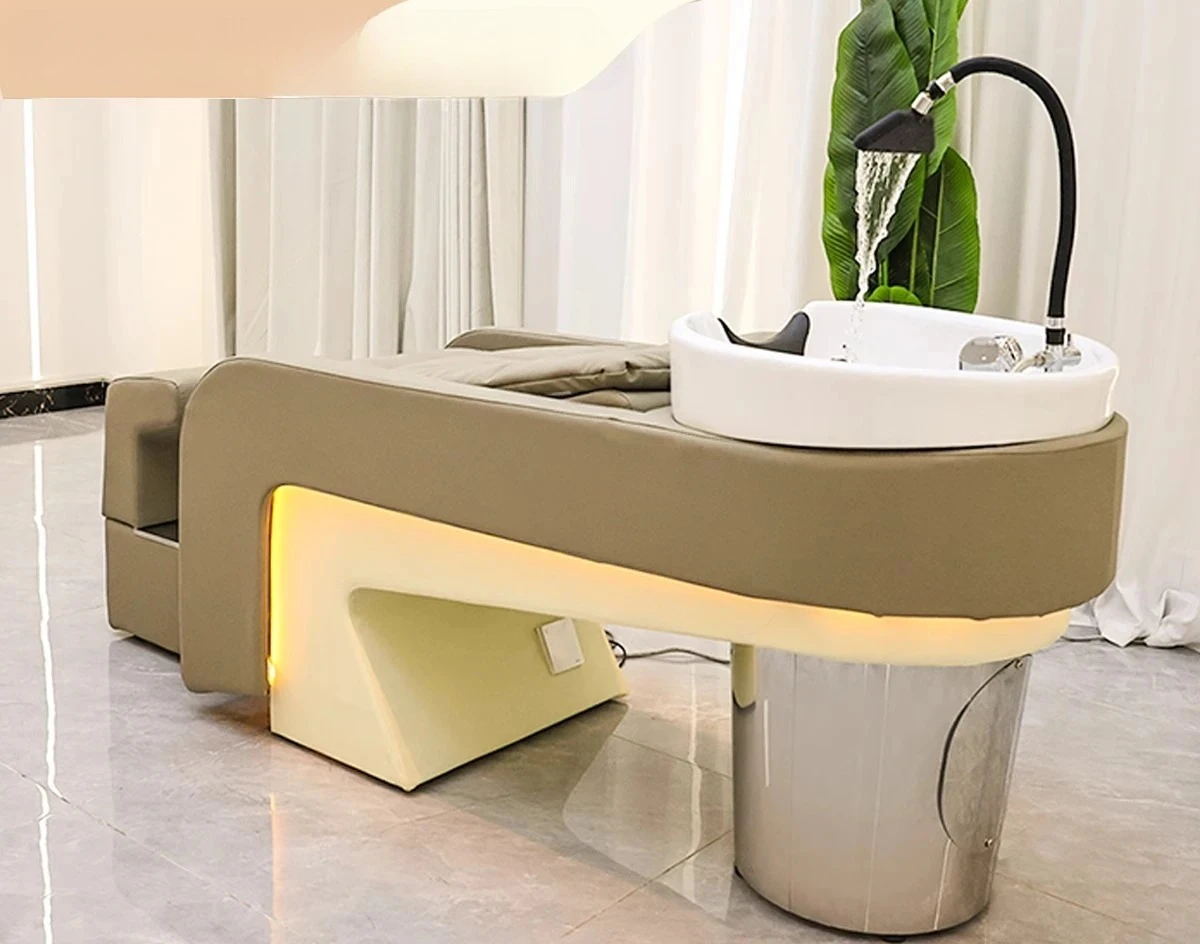 High-end massage shampoo bed, special stainless steel ceramic basin for hair salon, semi-reclining flushing bed with water heate
High-end massage shampoo bed, special stainless steel ceramic basin for hair salon, semi-reclining flushing bed with water heate