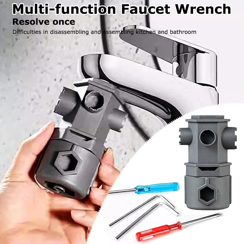 Multi-Functional Faucet Wrench 16-IN-1 All-In-One Wrench Kitchen And Bathroom Tap Water Leakage Specific Repair Tool Disassembly
Multi-Functional Faucet Wrench 16-IN-1 All-In-One Wrench Kitchen And Bathroom Tap Water Leakage Specific Repair Tool Disassembly