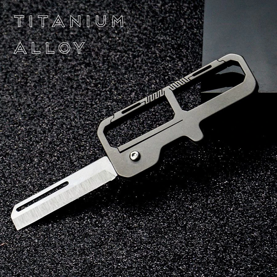 Titanium Alloy Key Chain Knife Pocket Keychain MINI Folding Knife Lightweight Belt Pendant Multifunctional Utility Knife Car Key
Titanium Alloy Key Chain Knife Pocket Keychain MINI Folding Knife Lightweight Belt Pendant Multifunctional Utility Knife Car Key