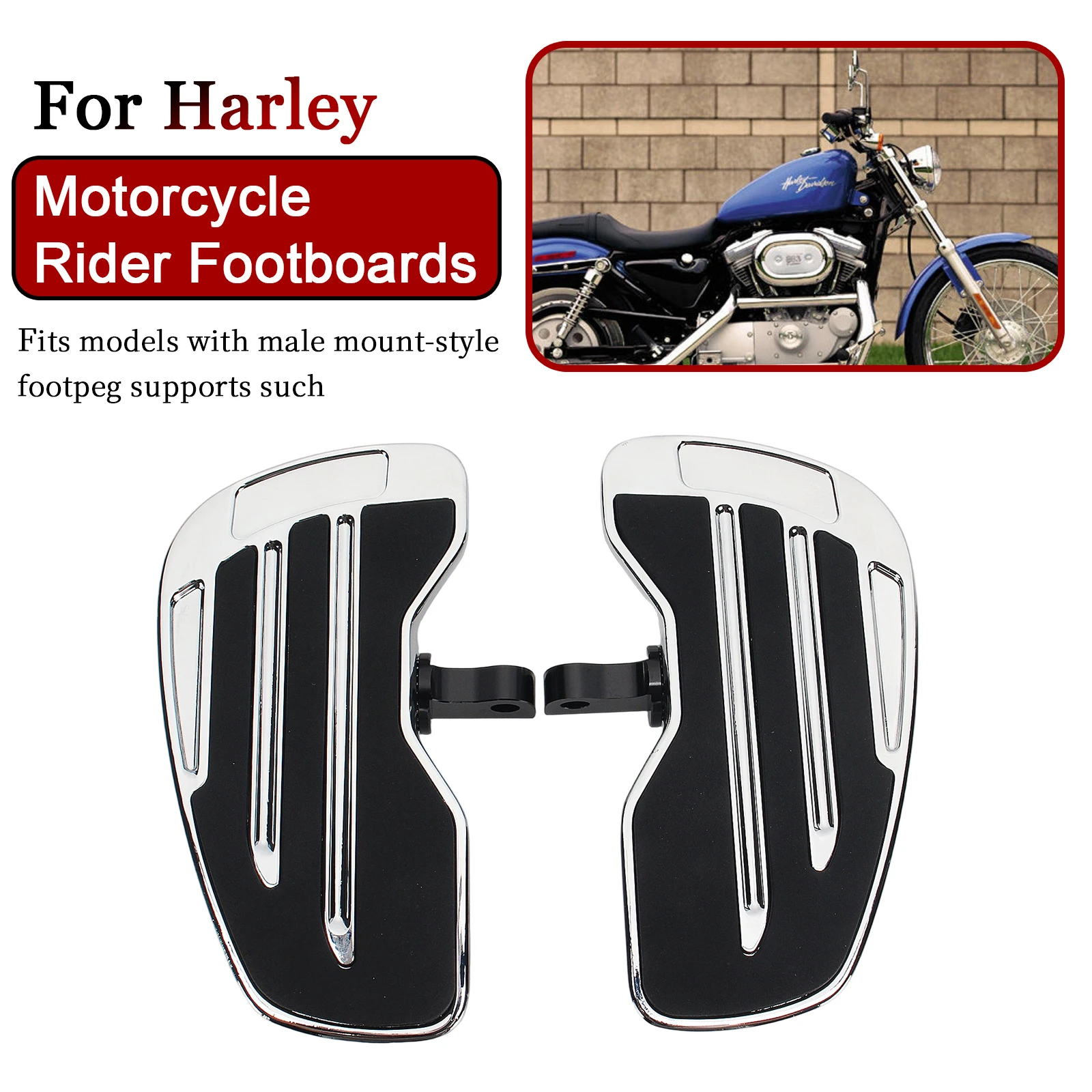 Footrest Wide Foot Pegs Rider Footboards For Harley Sportster XL883 XL 883 XL1200 XL 1200 X48 Forty-Eight Front Floorboards
Footrest Wide Foot Pegs Rider Footboards For Harley Sportster XL883 XL 883 XL1200 XL 1200 X48 Forty-Eight Front Floorboards