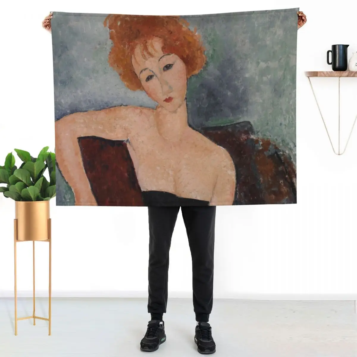 Amedeo Modigliani. Redheaded Girl in Evening Dress, 1918. Throw Blanket Year Round Soft Comfortable Blanket for Home
Amedeo Modigliani. Redheaded Girl in Evening Dress, 1918. Throw Blanket Year Round Soft Comfortable Blanket for Home