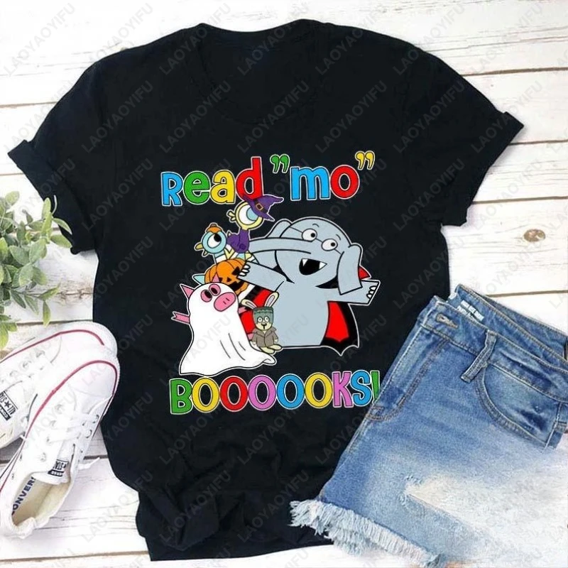 Read Mo Boooooks Teacher TShirt Halloween Costume Funny Piggie Elephant Pigeons Tees Children BookLover Gift Comfortable tops
Read Mo Boooooks Teacher TShirt Halloween Costume Funny Piggie Elephant Pigeons Tees Children BookLover Gift Comfortable tops