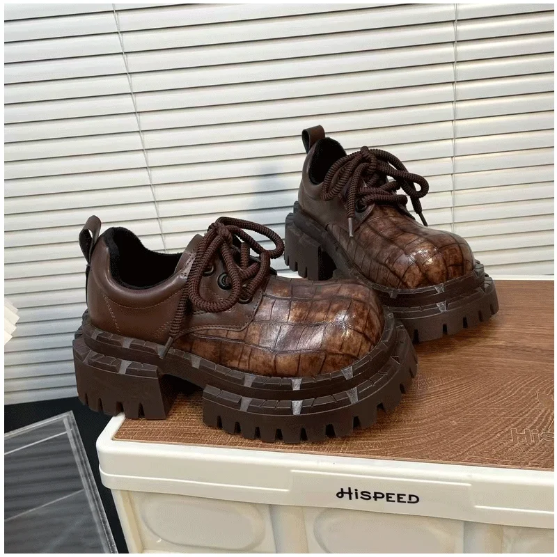 High Quality Thick Bottom Round Head Lace-up Waterproof Table Fashion All-match Comfortable Non-slip Breathable Women's Shoes
High Quality Thick Bottom Round Head Lace-up Waterproof Table Fashion All-match Comfortable Non-slip Breathable Women's Shoes