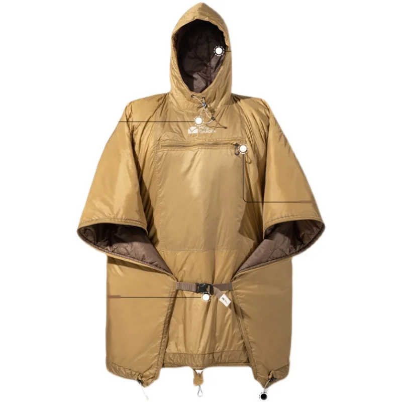 Sleeping bag Outdoor camping Cold-proof wearable cape Cold-proof cotton Adult warm portable quilt 
Sleeping bag Outdoor camping Cold-proof wearable cape Cold-proof cotton Adult warm portable quilt