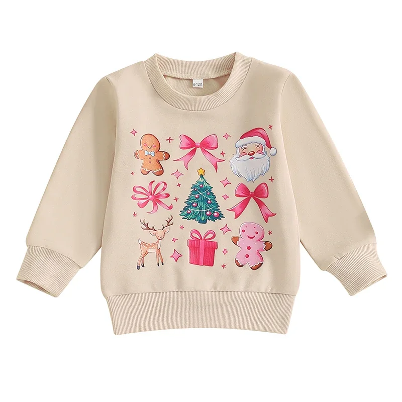 Kids Baby Girls Sweatshirt Christmas Costume Autumn Cute Santa Bow Print Long Sleeve Crew Neck Pullover Tops for 0-4Years
Kids Baby Girls Sweatshirt Christmas Costume Autumn Cute Santa Bow Print Long Sleeve Crew Neck Pullover Tops for 0-4Years
