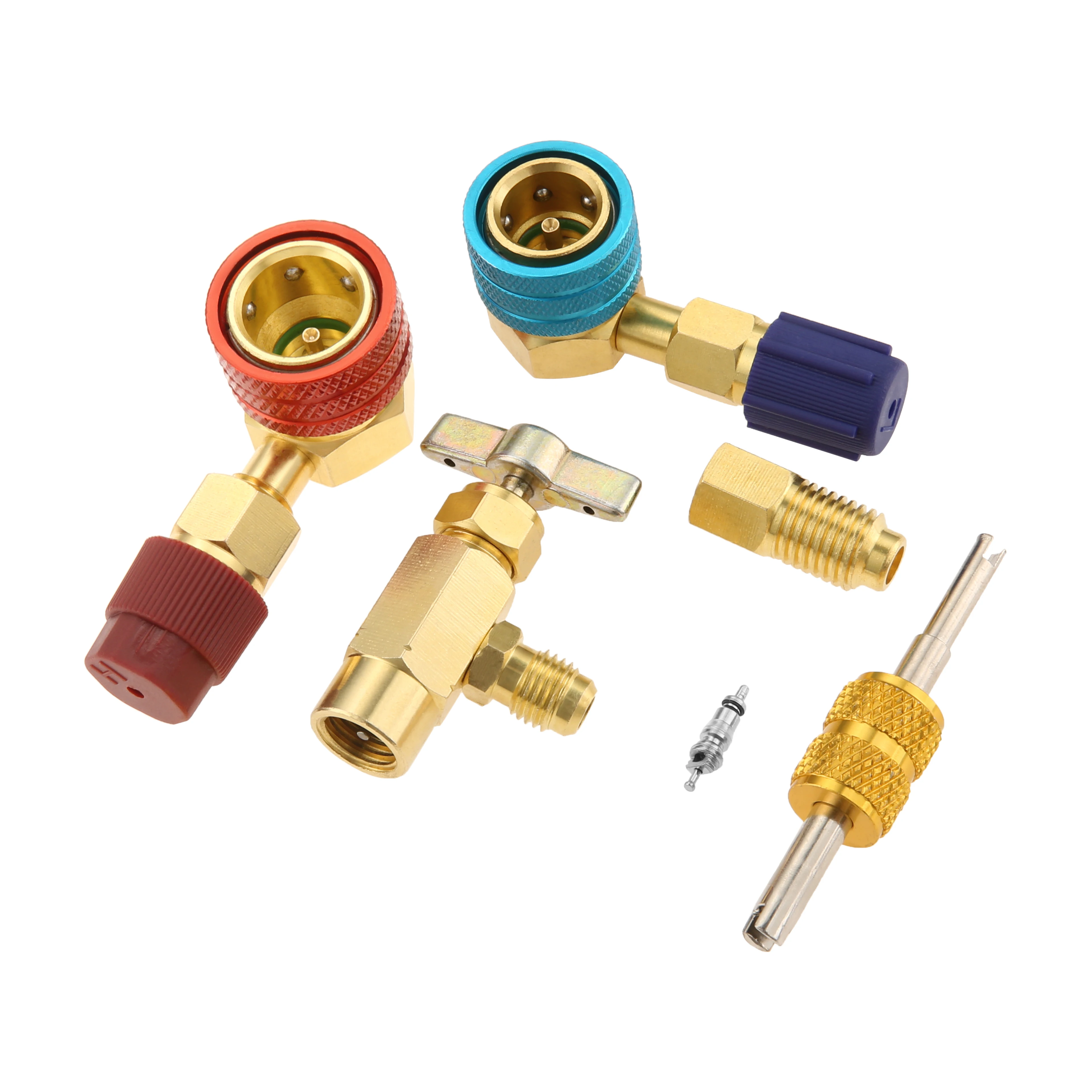 R1234YF to R134A Adapter Quick Coupler High Low Side Connector with Self-Sealing Can Tap HVAC Refrigerant Charging Conversion
R1234YF to R134A Adapter Quick Coupler High Low Side Connector with Self-Sealing Can Tap HVAC Refrigerant Charging Conversion
