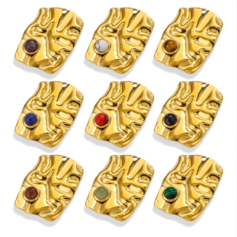 12Pcs/Lot 18K Gold Plated Natural Stone Geometric Square Charms DIY for Pendant Necklace Earrings Jewelry Findings Accessories
12Pcs/Lot 18K Gold Plated Natural Stone Geometric Square Charms DIY for Pendant Necklace Earrings Jewelry Findings Accessories