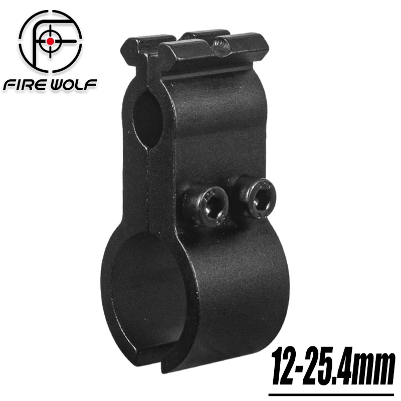 FIRE WOLF 12mm To 25.4mm QQ Tube Clamp Mount With 20mm Rail, Upper 12mm Lower 25.4mm Scope Mount
FIRE WOLF 12mm To 25.4mm QQ Tube Clamp Mount With 20mm Rail, Upper 12mm Lower 25.4mm Scope Mount