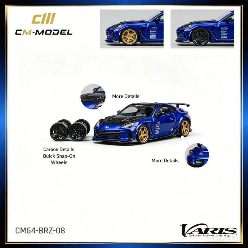 CM 1:64 Subaru BRZ Mk2 ZD8 Varis Modification Realistic Static Display Piece Alloy car Model, Adult Collection Item, Boys' Toy.
CM 1:64 Subaru BRZ Mk2 ZD8 Varis Modification Realistic Static Display Piece Alloy car Model, Adult Collection Item, Boys' Toy.