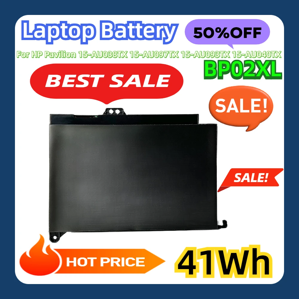 For HP Pavilion 15-AU038TX 15-AU097TX 15-AU093TX 15-AU040TX 15-AU037TX 15-AU136TX 15-AU010WM 41Wh New BP02XL Laptop Battery
For HP Pavilion 15-AU038TX 15-AU097TX 15-AU093TX 15-AU040TX 15-AU037TX 15-AU136TX 15-AU010WM 41Wh New BP02XL Laptop Battery