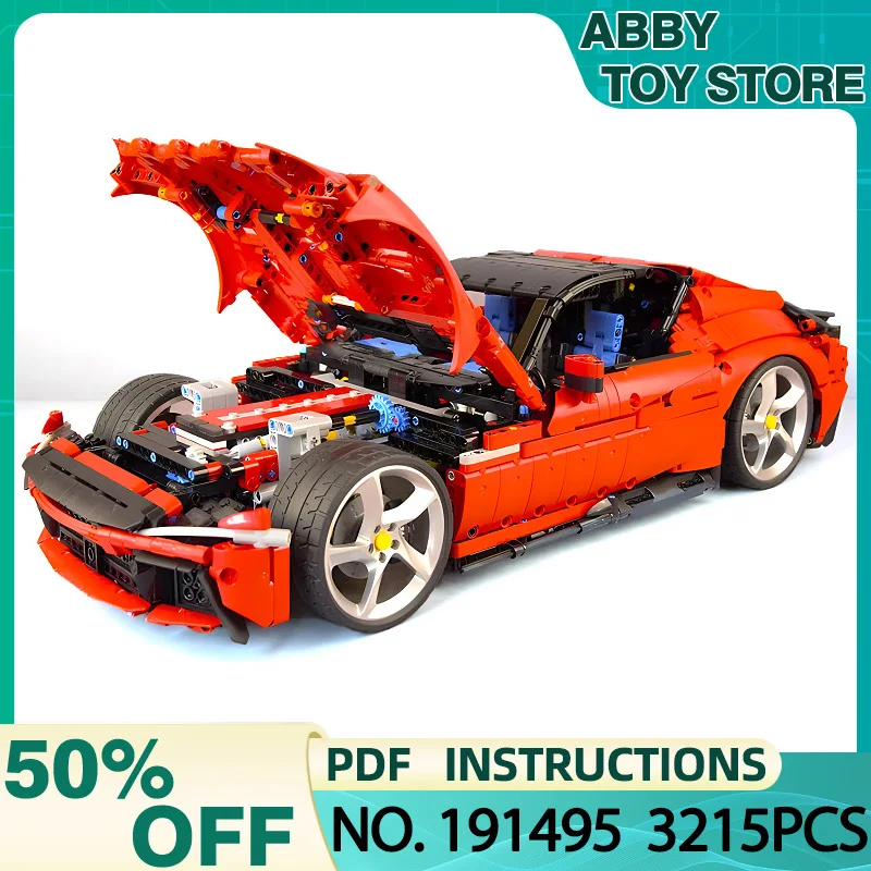MOC-191495 Red Supercar Building Blocks, DIY High-Speed Racing Vehicle Model, STEM Educational Toy, Christmas Birthday Gift
MOC-191495 Red Supercar Building Blocks, DIY High-Speed Racing Vehicle Model, STEM Educational Toy, Christmas Birthday Gift