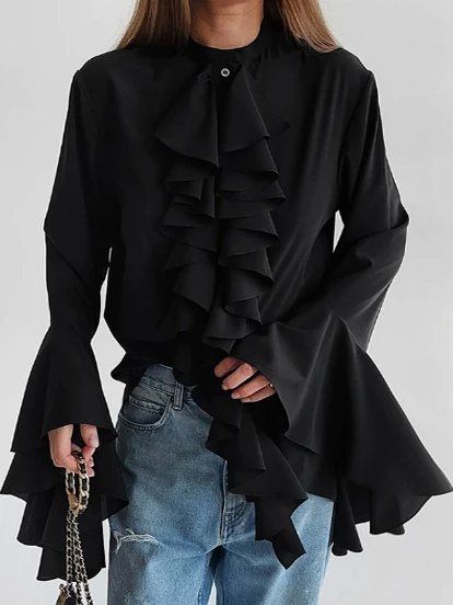 American Street Sle Flared Sve irt Women's Loose Fit Long Sve Polyester Fiber round Ne Open Cardigan Street Faion
American Street Sle Flared Sve irt Women's Loose Fit Long Sve Polyester Fiber round Ne Open Cardigan Street Faion