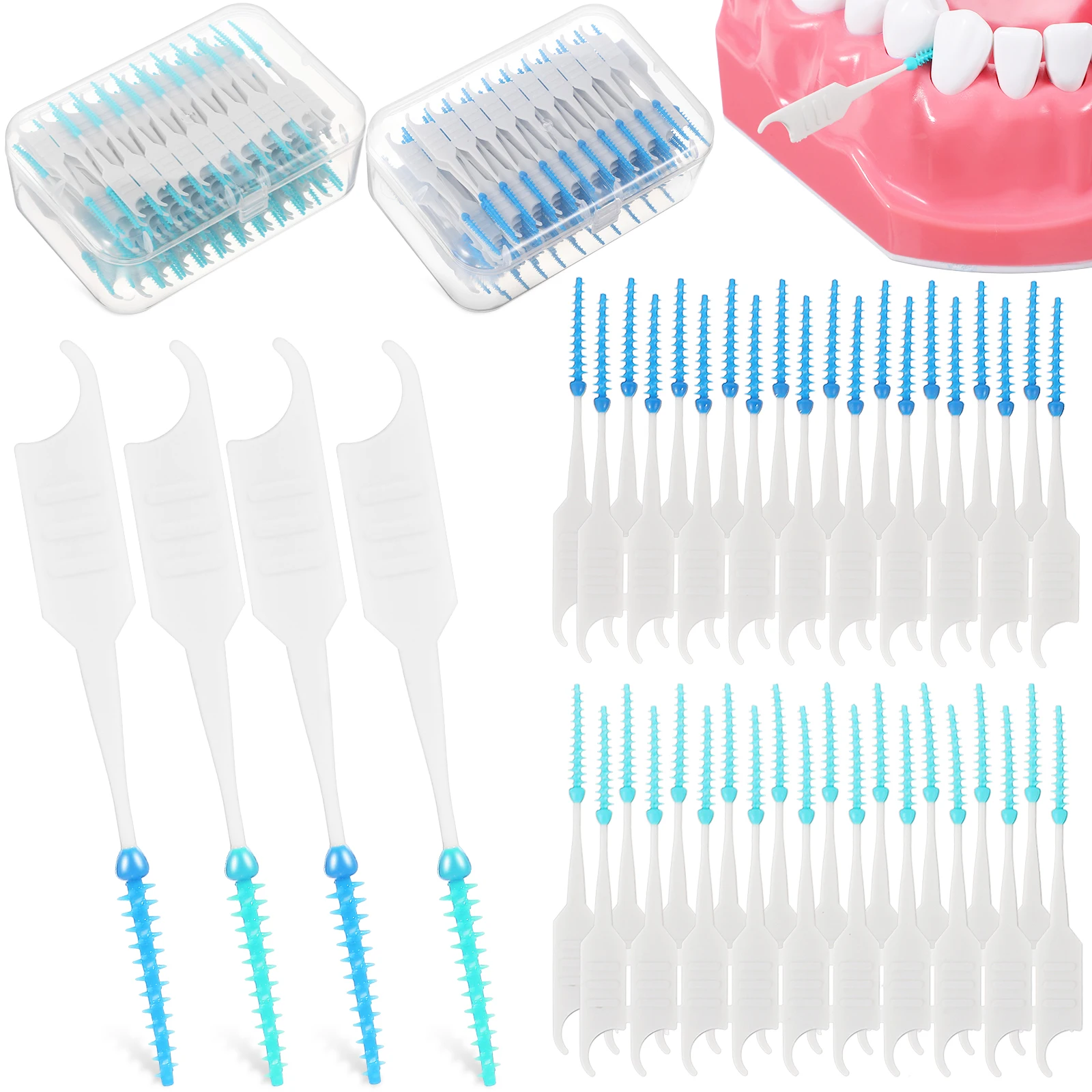 400 Pcs Interdental Brush Soft Silicone Toothpick 200 Green 200 Blue Dual Ended Clean Teeth Massage Gums Portable Box
400 Pcs Interdental Brush Soft Silicone Toothpick 200 Green 200 Blue Dual Ended Clean Teeth Massage Gums Portable Box