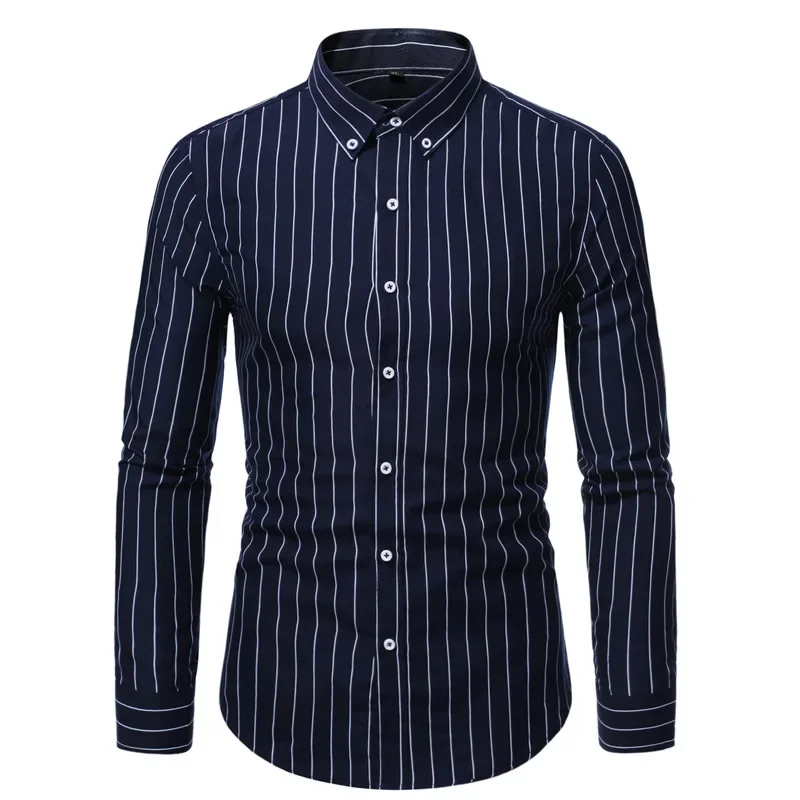 2023 Men's Spring and Autumn New Men's Striped Long Sleeved Shirt Thin Casual Long Sleeved Shirt
2023 Men's Spring and Autumn New Men's Striped Long Sleeved Shirt Thin Casual Long Sleeved Shirt