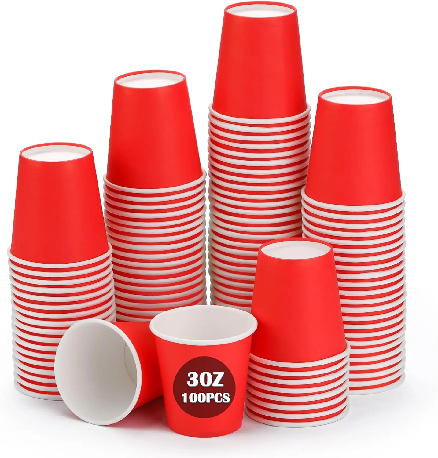 100 Pack 3 oz Red Disposable Paper Cups - Sturdy and Leak-Proof for Parties, Events, Office, Home Use Disposable Mouthwash Cups
100 Pack 3 oz Red Disposable Paper Cups - Sturdy and Leak-Proof for Parties, Events, Office, Home Use Disposable Mouthwash Cups