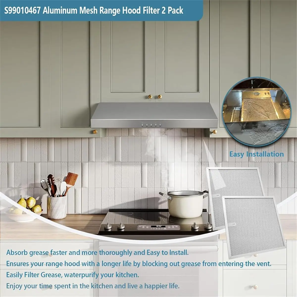 HGHO 2pc S99010467 Range Hood Filter for Broan Range Hood BXT1 & Nutone AR1 Series Kitchen Exhaust Fan Stove Hood Vent Filter
HGHO 2pc S99010467 Range Hood Filter for Broan Range Hood BXT1 & Nutone AR1 Series Kitchen Exhaust Fan Stove Hood Vent Filter