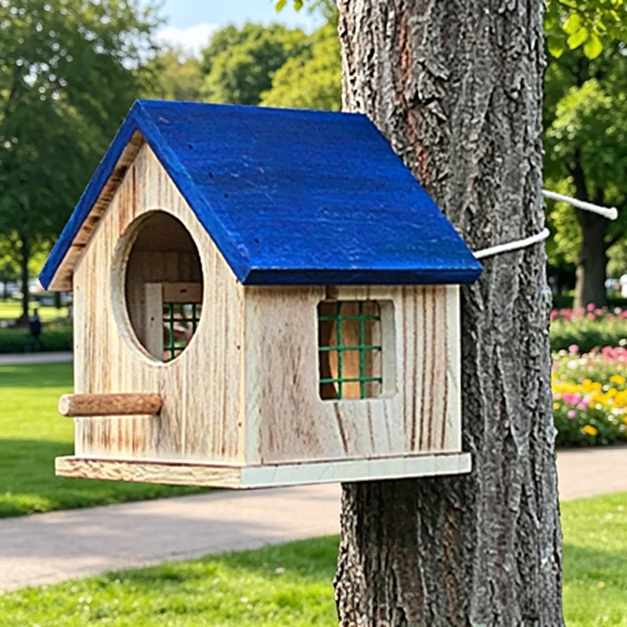 Outdoor Hanging Wooden Birdhouse Weather Resistant Wild Bird Nesting Box Shelter Home 6 Optional Colors For Yard Garden
Outdoor Hanging Wooden Birdhouse Weather Resistant Wild Bird Nesting Box Shelter Home 6 Optional Colors For Yard Garden