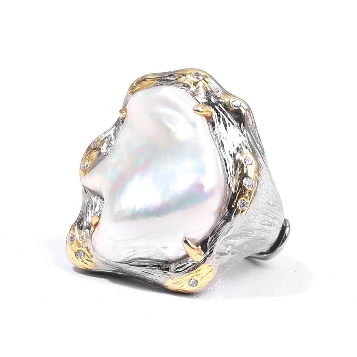 S925 Sterling Silver Women's Natural Freshwater Pearl Ring Irregular Pattern Set Baroque Pearl ring Jewelry кольцо с жемчугом
S925 Sterling Silver Women's Natural Freshwater Pearl Ring Irregular Pattern Set Baroque Pearl ring Jewelry кольцо с жемчугом