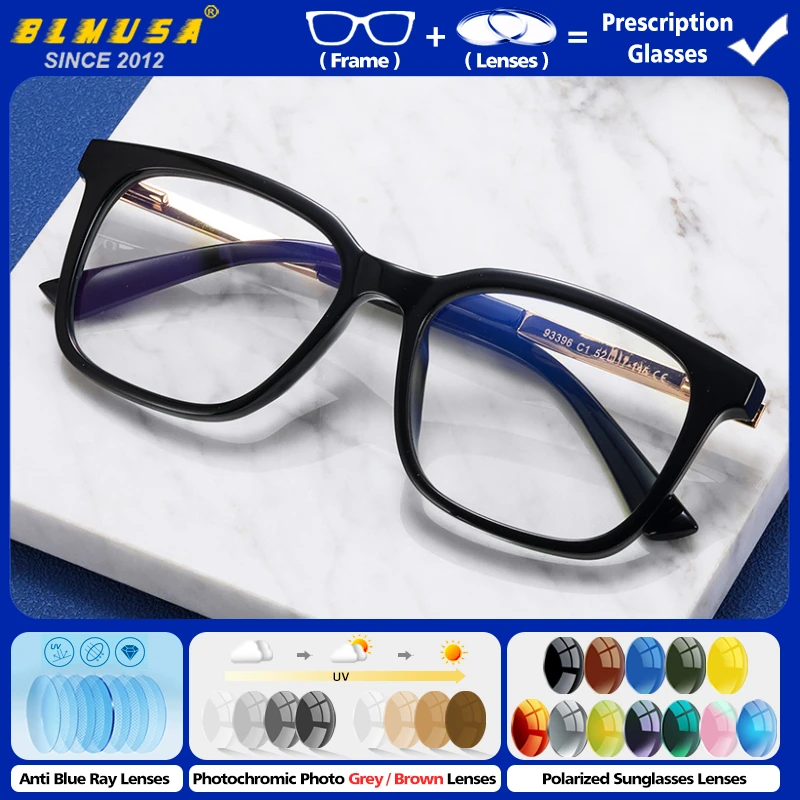 BLMUSA Fashion Myopia Glasses Men Prescription Progressive Eyeglasse Blue Light Filter Photochromic Square Customized Glasses
BLMUSA Fashion Myopia Glasses Men Prescription Progressive Eyeglasse Blue Light Filter Photochromic Square Customized Glasses