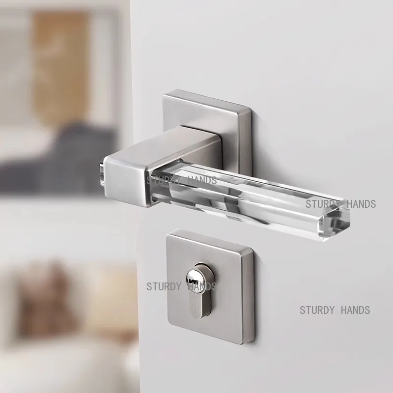 1 set of crystal silent room door lock modern and simple indoor wooden door handle lock with key included
1 set of crystal silent room door lock modern and simple indoor wooden door handle lock with key included