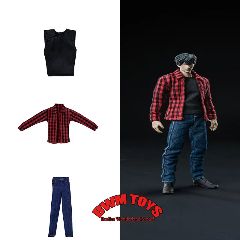 In Stock 1/12 Scale Male Soldier Casual Plaid Shirt Wide Shoulder Strap Vest Tight Jeans For 6'' VTOYS X BMS Action Figure Doll
In Stock 1/12 Scale Male Soldier Casual Plaid Shirt Wide Shoulder Strap Vest Tight Jeans For 6'' VTOYS X BMS Action Figure Doll