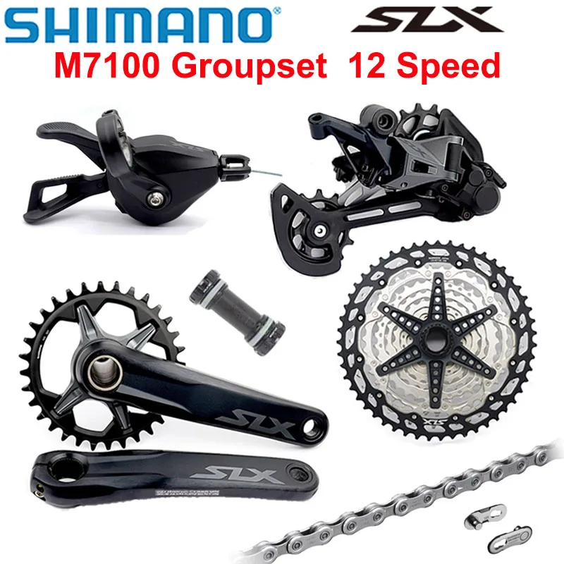 SHIMANO SLX M7100 Groupset 12 speed 32T 34T 170 175mm Crankset Mountain Bike 12v Groupset 10-51T Rear Derailleur Chain Original
SHIMANO SLX M7100 Groupset 12 speed 32T 34T 170 175mm Crankset Mountain Bike 12v Groupset 10-51T Rear Derailleur Chain Original