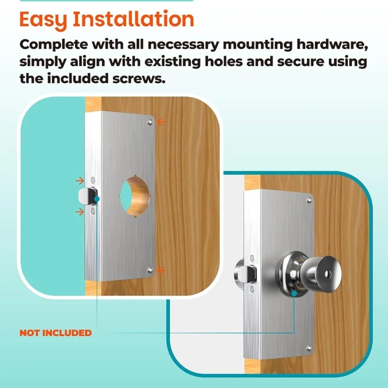 Single Hole Door Lock Reinforcement Plate Stainless Steel Door Repair Plate For Single Bore Door Locks Includes Screws
Single Hole Door Lock Reinforcement Plate Stainless Steel Door Repair Plate For Single Bore Door Locks Includes Screws