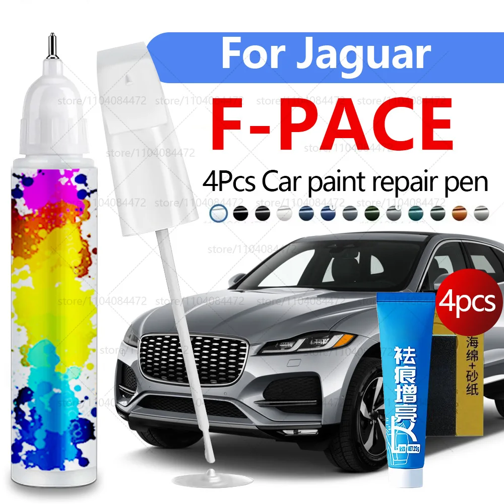 Ручка для ремонта автомобильной краски для Jaguar F-PACE 2015-2025 гг., аксессуары для ремонта царапин, 4 шт., черный, белый, синий, серебристый 
Ручка для ремонта автомобильной краски для Jaguar F-PACE 2015-2025 гг., аксессуары для ремонта царапин, 4 шт., черный, белый, синий, серебристый