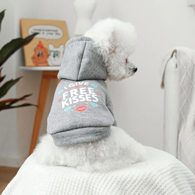 Pet Dog Cat Hoodie "Free Kisses" Hemp Gray Sweatshirt, Pet Circle Casual Cute Clothes for Small Animals Cozy Outfit
Pet Dog Cat Hoodie "Free Kisses" Hemp Gray Sweatshirt, Pet Circle Casual Cute Clothes for Small Animals Cozy Outfit