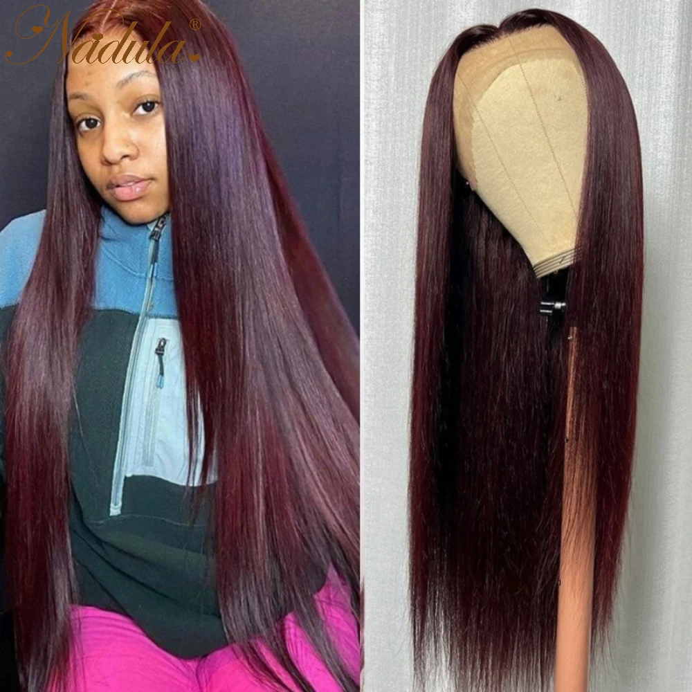 Nadula Hair 13x4 Lace Front Straight Wig Dark Burgundy Color Human Hair Lace Wig Pre-Plucked Natural Hairline For Woman
Nadula Hair 13x4 Lace Front Straight Wig Dark Burgundy Color Human Hair Lace Wig Pre-Plucked Natural Hairline For Woman