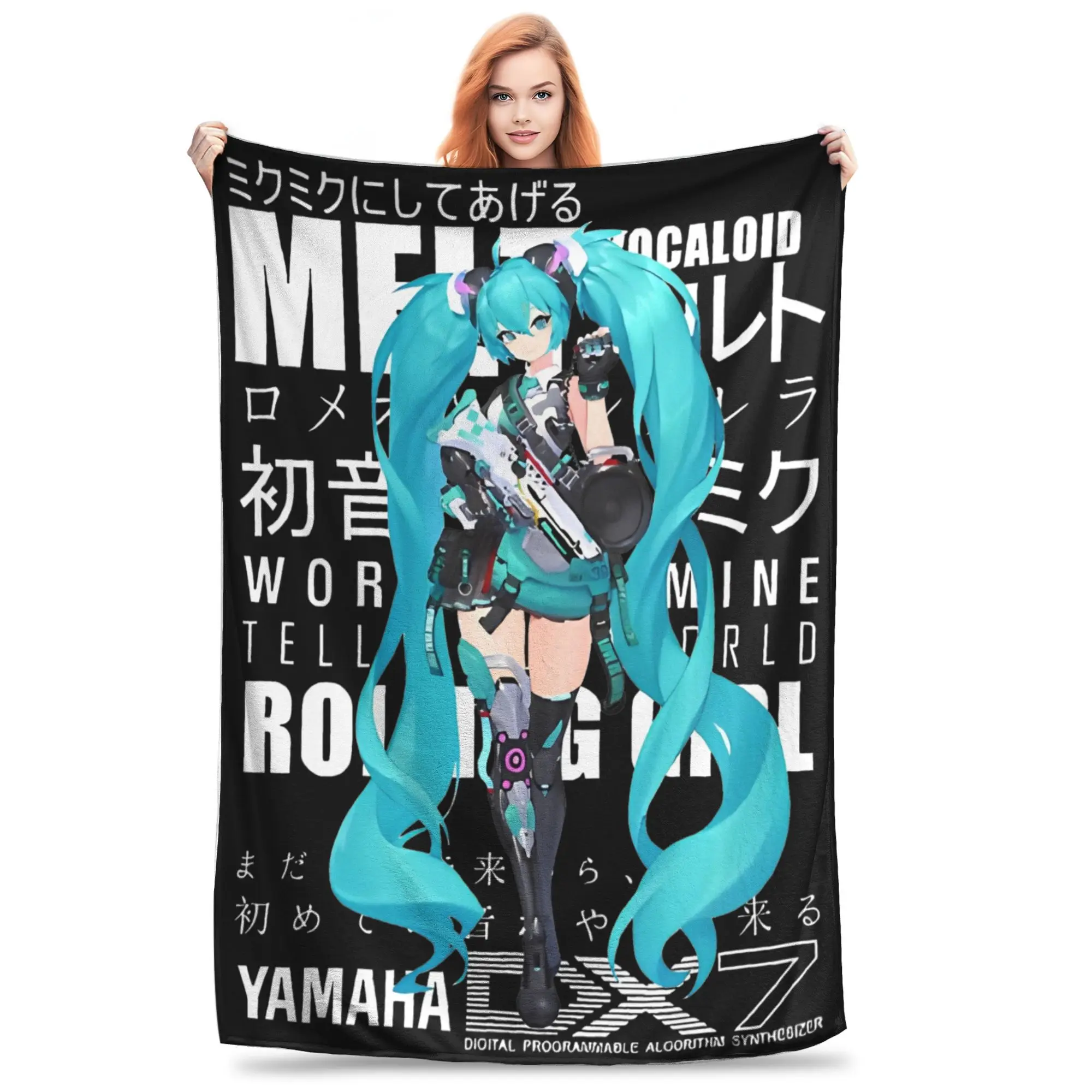 Hatsune Miku Blanket Multi-size Soft Fuzzy Plush Throw Blankets for Couch Sofa and Bed
Hatsune Miku Blanket Multi-size Soft Fuzzy Plush Throw Blankets for Couch Sofa and Bed