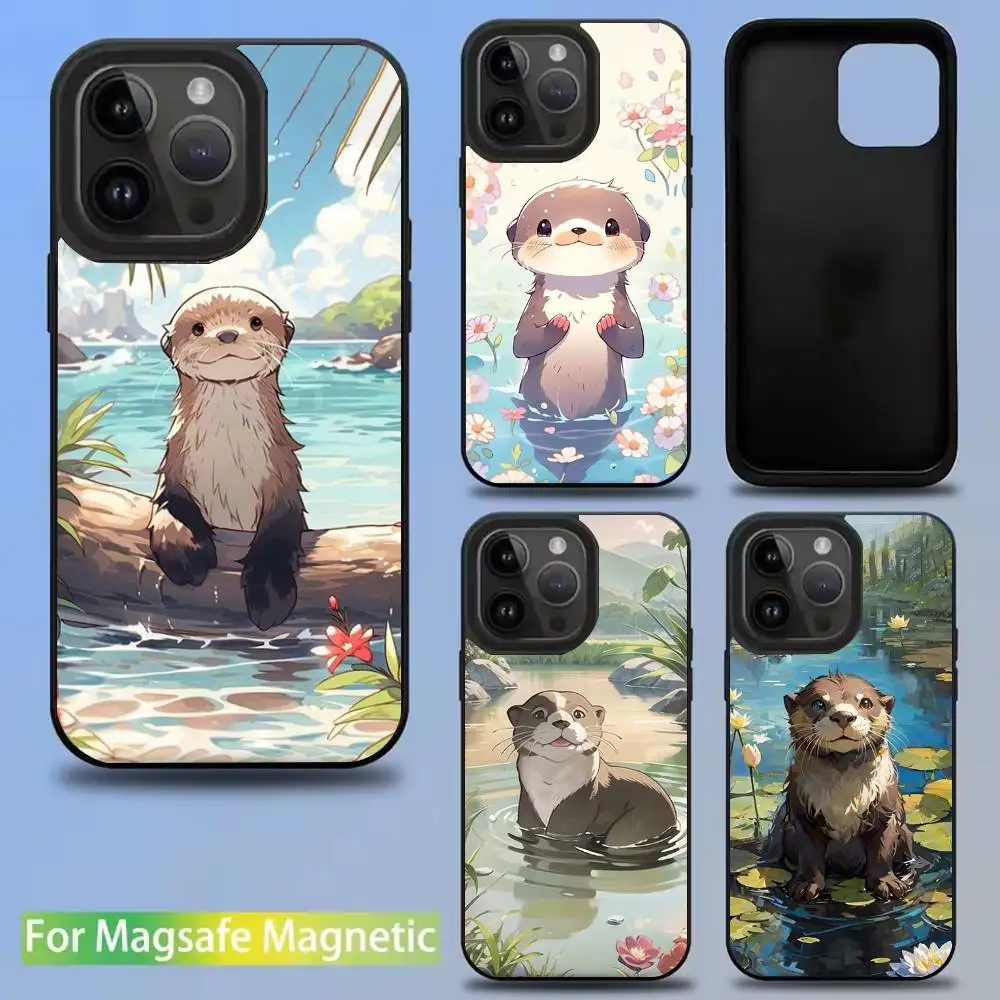 Чехол для телефона с милым мультяшным морским выдрой для iPhone 16,15,14,13,12,11, Pro, Max, Plus, Mini, SE, новая магнитная беспроводная зарядка Magsafe 
Чехол для телефона с милым мультяшным морским выдрой для iPhone 16,15,14,13,12,11, Pro, Max, Plus, Mini, SE, новая магнитная беспроводная зарядка Magsafe