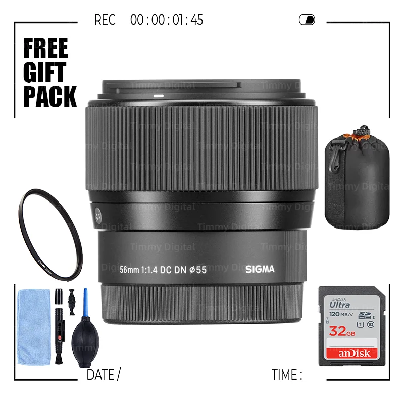 Sigma 56mm f1.4 DC DN Contemporary Lens for Sony E mount or Canon EF-M mount or Fujifilm X mount
Sigma 56mm f1.4 DC DN Contemporary Lens for Sony E mount or Canon EF-M mount or Fujifilm X mount