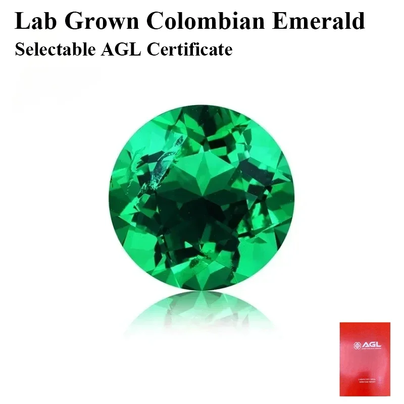 Lab Grown Columbia Emerald Round Shape Hand-cut Gemstone VVS1 for Jewelry Rings Earrings Making Selectable AGL Certificate
Lab Grown Columbia Emerald Round Shape Hand-cut Gemstone VVS1 for Jewelry Rings Earrings Making Selectable AGL Certificate
