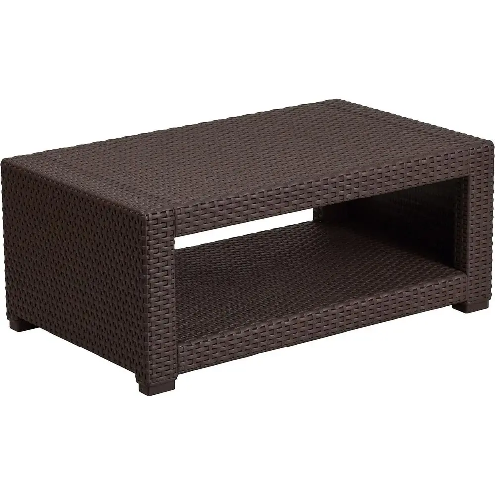 Sea Indoor/Outdoor Chlate Brown aux Rattan Coee Table with Open Storage
Sea Indoor/Outdoor Chlate Brown aux Rattan Coee Table with Open Storage