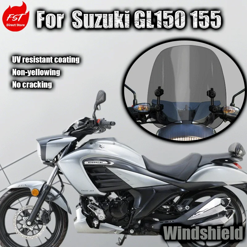 For Suzuki GL150 modification windshield heightening 155 front windshield upgrade new model
For Suzuki GL150 modification windshield heightening 155 front windshield upgrade new model