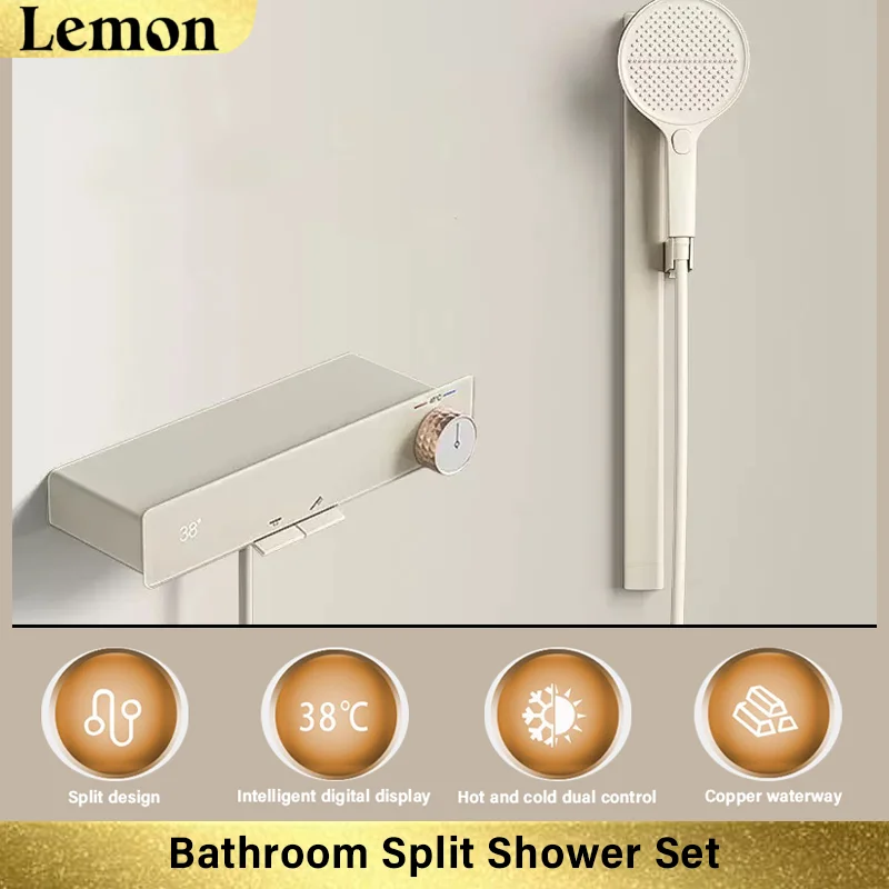 Bathroom split shower set, intelligent digital display, hot and cold dual control, multi-function hand shower
Bathroom split shower set, intelligent digital display, hot and cold dual control, multi-function hand shower