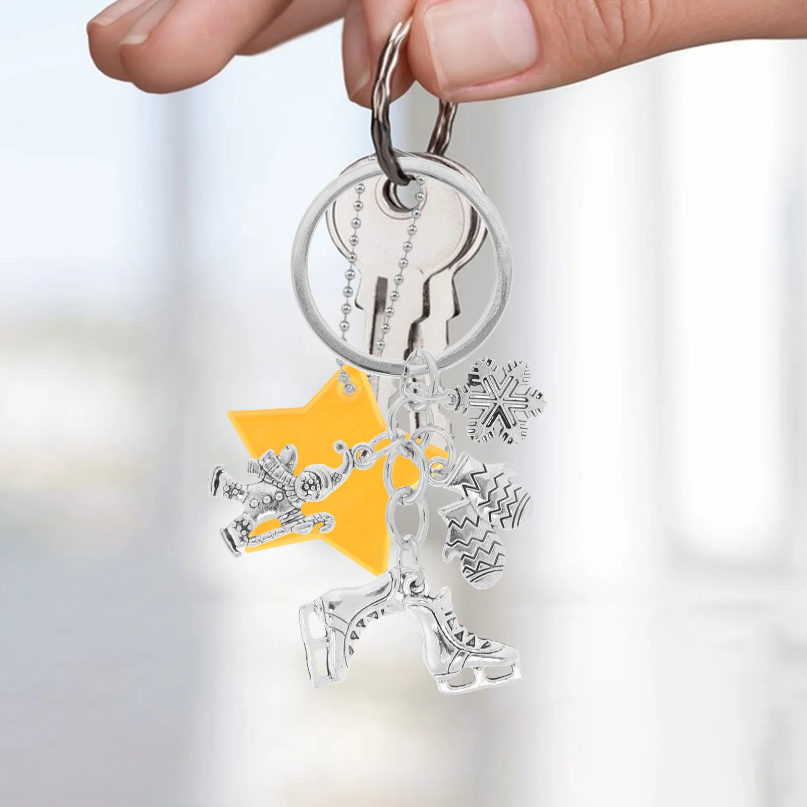 Skating Keychain Snowflake Ice Skates Skier Zinc Alloy Durable Lightweight Ice Skating Accessories Snowflake Keychain
Skating Keychain Snowflake Ice Skates Skier Zinc Alloy Durable Lightweight Ice Skating Accessories Snowflake Keychain