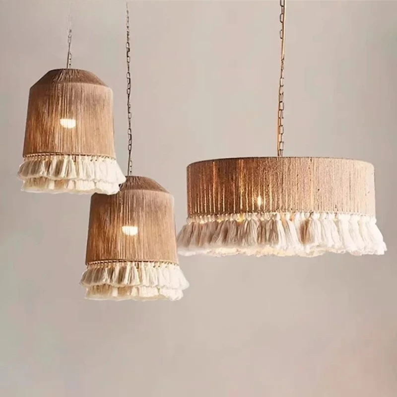 Wabi Sabi Hemp Rope LED Pendant Lights Art Decor Retro Designer Hanging Lamps For Bedroom Homestay Cafe Decoration Chanderliers
Wabi Sabi Hemp Rope LED Pendant Lights Art Decor Retro Designer Hanging Lamps For Bedroom Homestay Cafe Decoration Chanderliers