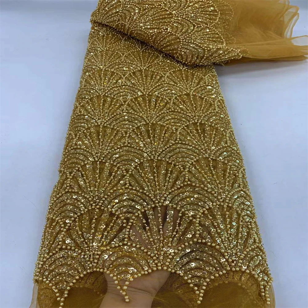 5 Yards Luxury African Sequins Groom Lace Fabric 2023 High Quality French Nigerian Beaded Laces Fabric For Sewing Dresses ZX3756
5 Yards Luxury African Sequins Groom Lace Fabric 2023 High Quality French Nigerian Beaded Laces Fabric For Sewing Dresses ZX3756
