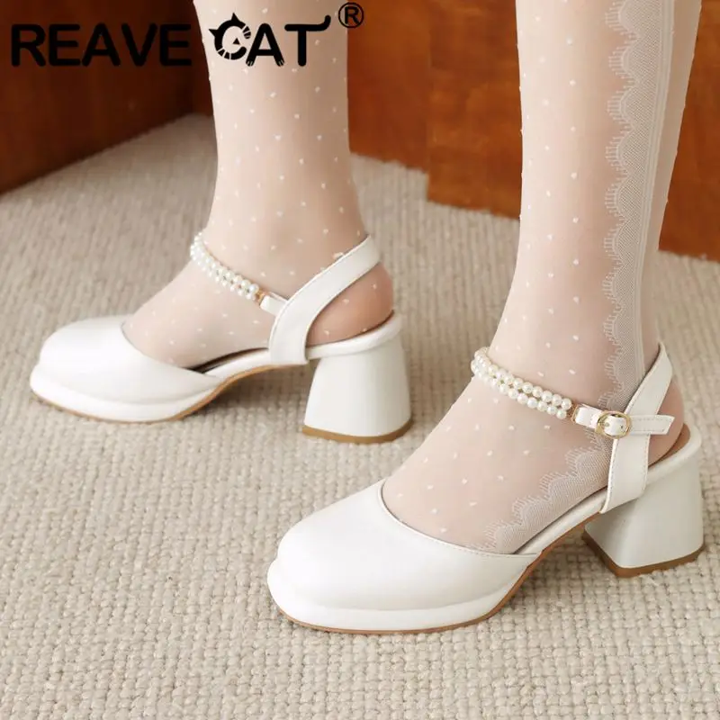 Босоножки REAVE CAT Janes с круглым носком на блочном каблуке 6,5 см, платформа с пряжкой и ремешком, бусины, размер 42, 43, элегантная обувь
Босоножки REAVE CAT Janes с круглым носком на блочном каблуке 6,5 см, платформа с пряжкой и ремешком, бусины, размер 42, 43, элегантная обувь